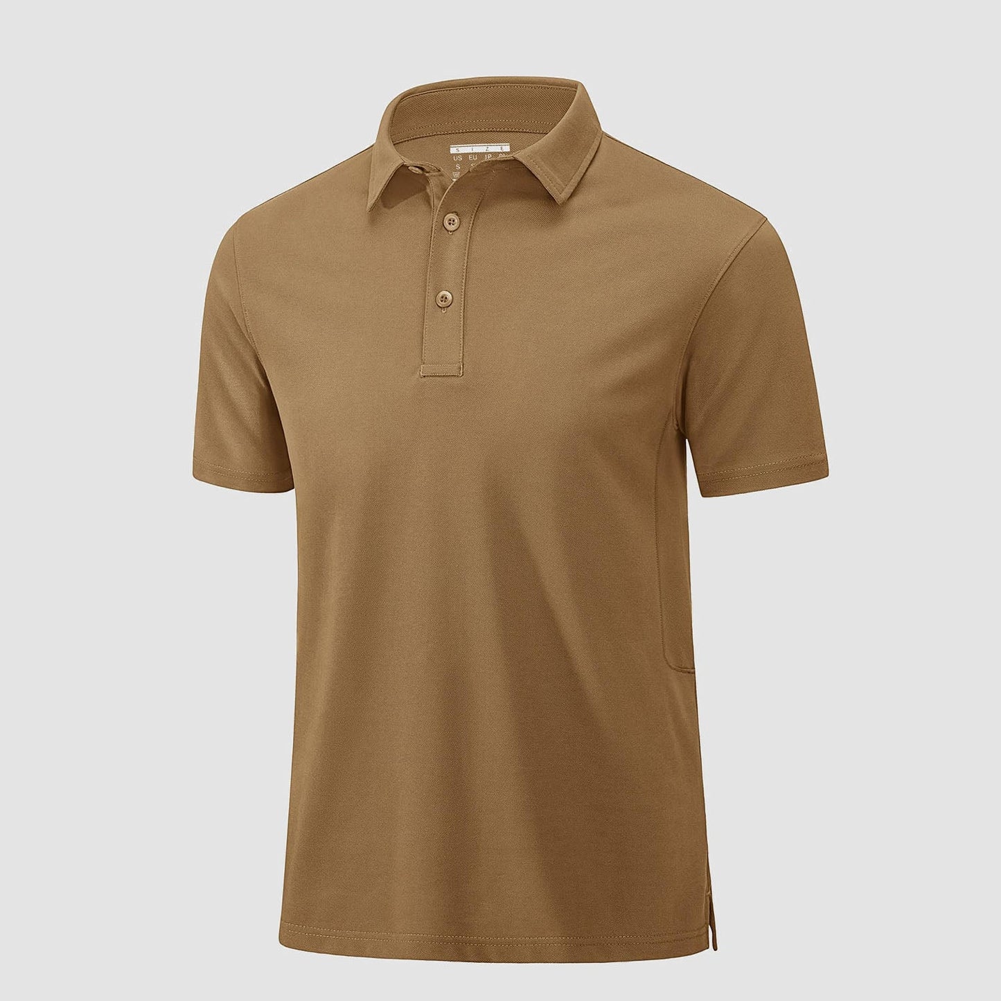 Men's golf polo shirt moisture-wicking cotton piqué short sleeve casual athletic fit