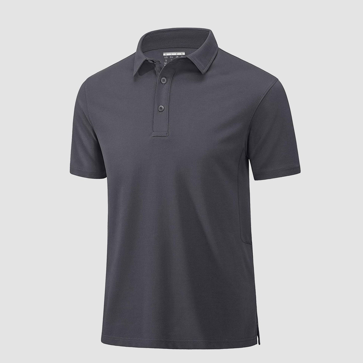 Men's golf polo shirt moisture-wicking cotton piqué short sleeve casual active comfort