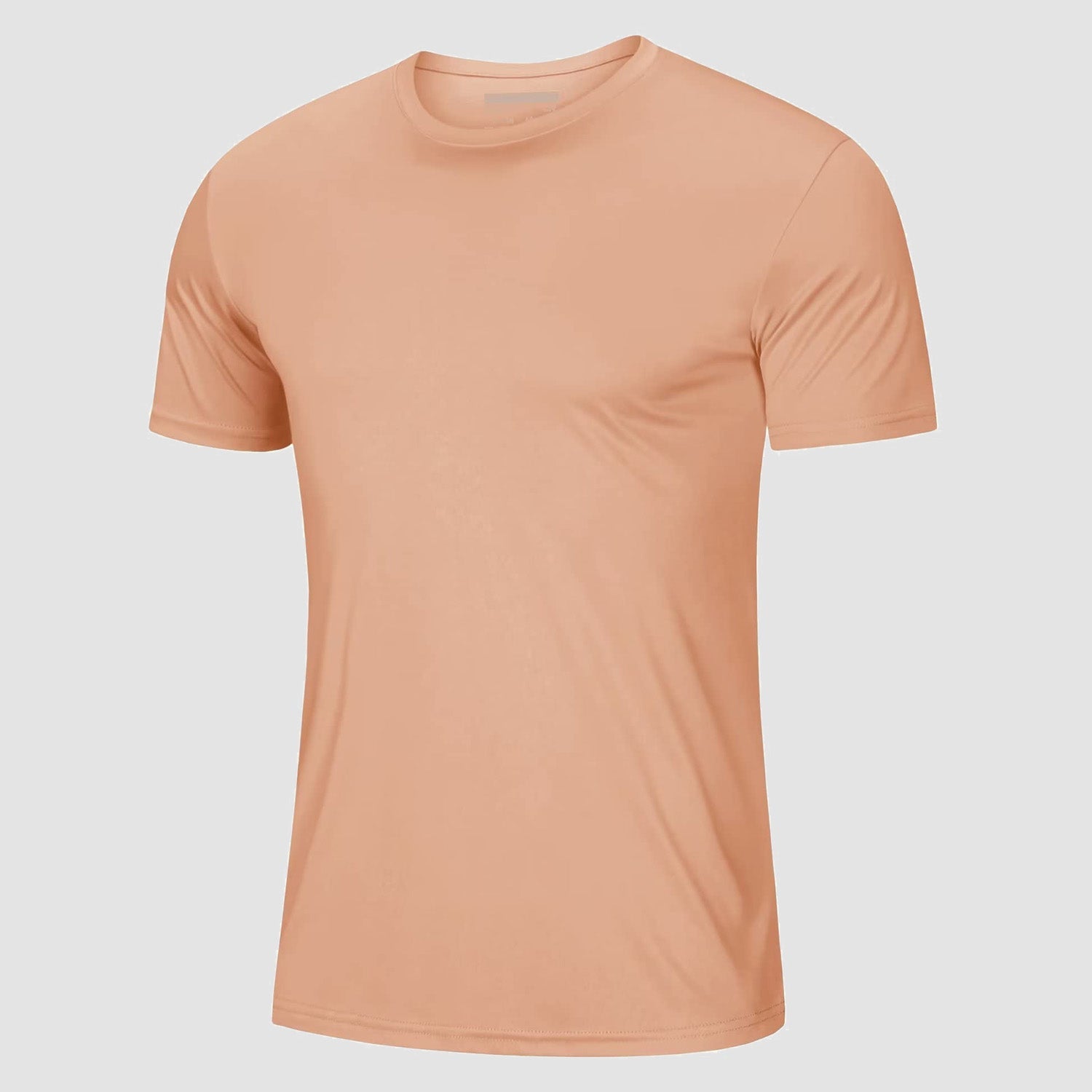 Men's UPF 50+ athletic tee shirt lightweight breathable moisture-wicking quick-dry polyester