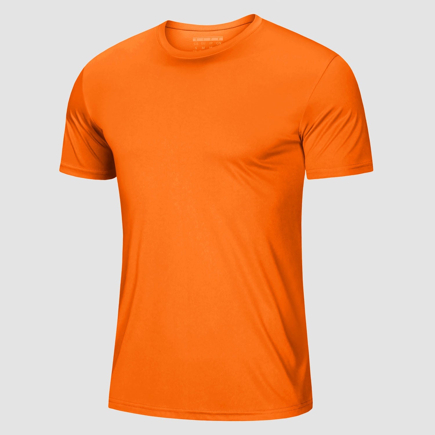 Men's UPF 50+ lightweight athletic tee, quick-dry moisture-wicking polyester workout shirt for outdoor training