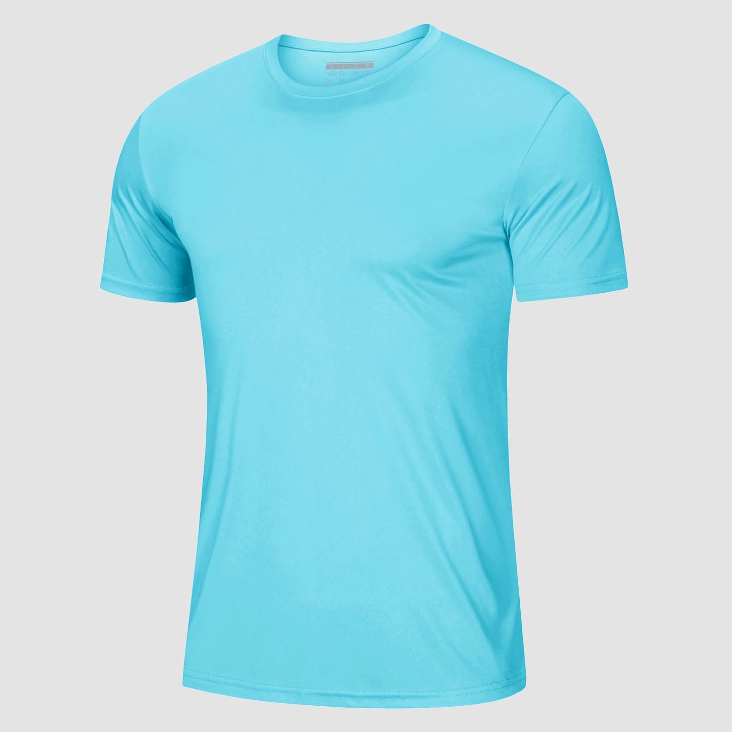 Men's UPF 50+ lightweight athletic tee, quick-dry moisture-wicking polyester workout shirt