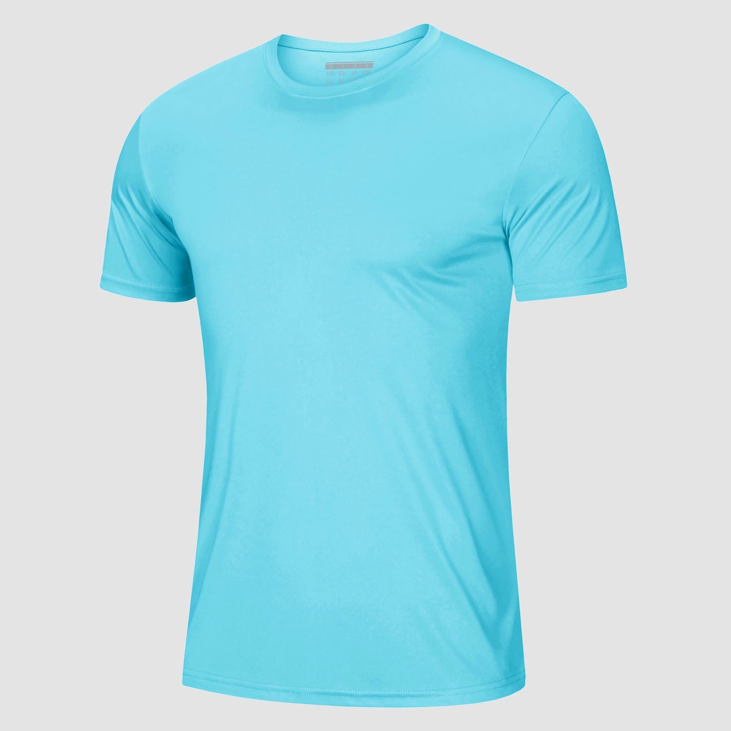 Men's UPF 50+ lightweight athletic tee, quick-dry moisture-wicking polyester workout shirt