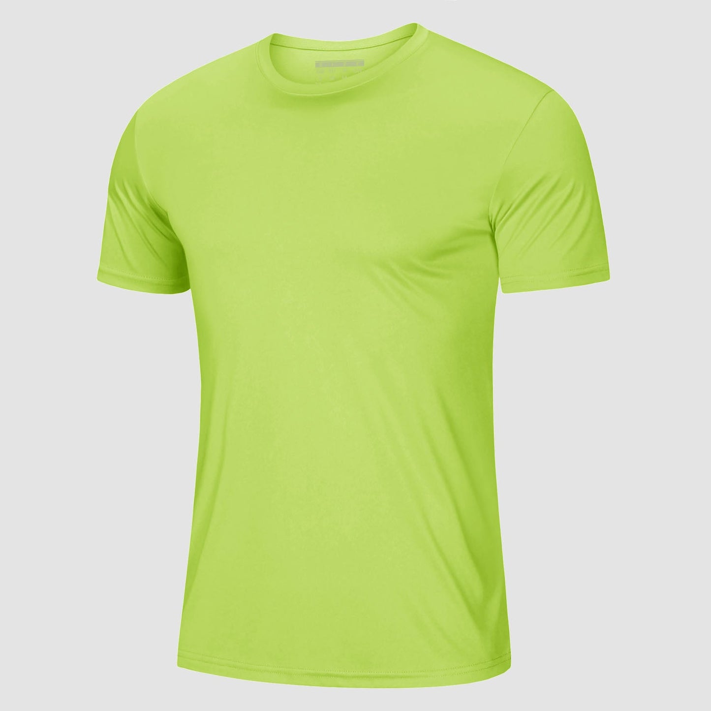 Men's UPF 50+ lightweight athletic tee, quick-dry moisture-wicking polyester workout shirt