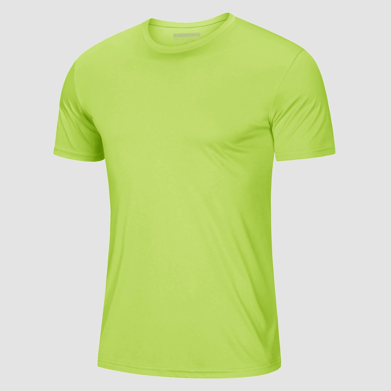 Men's UPF 50+ lightweight athletic tee, quick-dry moisture-wicking polyester workout shirt
