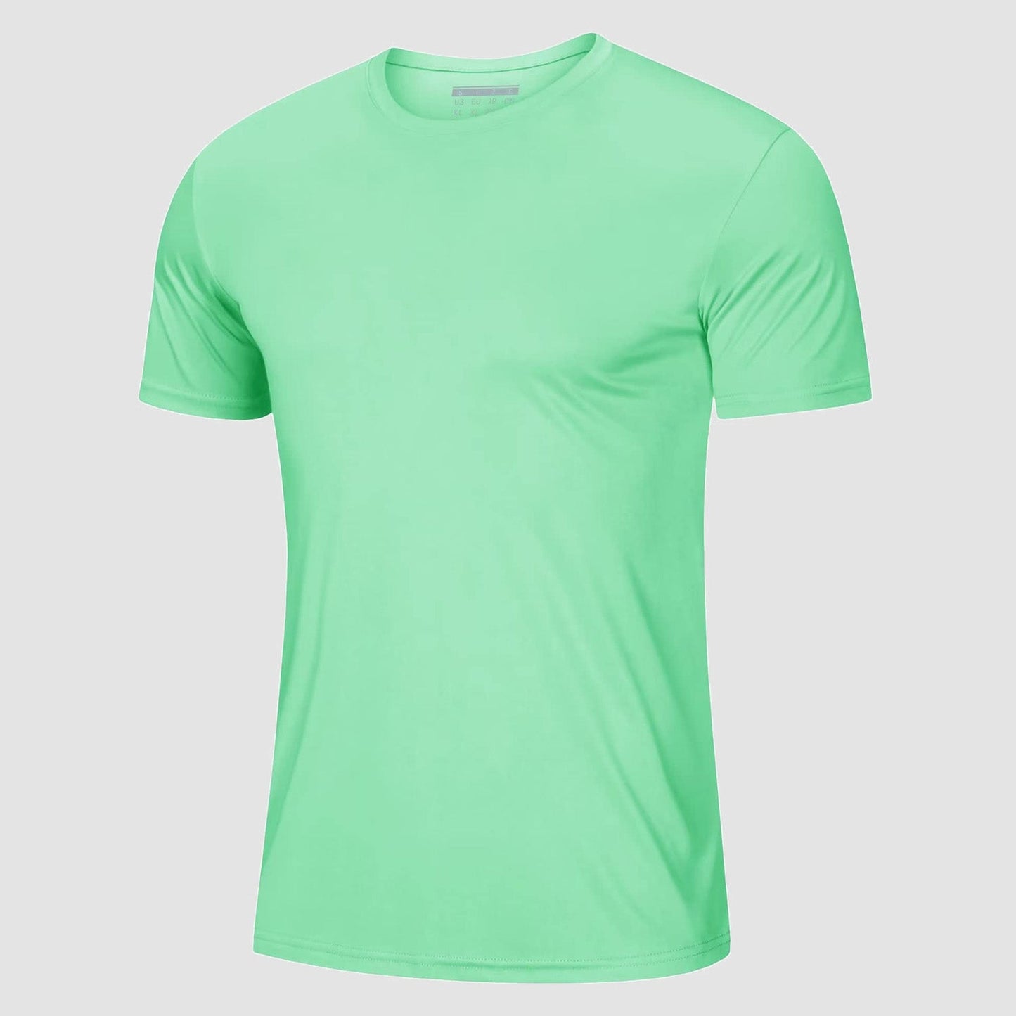 Men's UPF 50+ athletic tee shirt lightweight moisture-wicking breathable quick-dry polyester