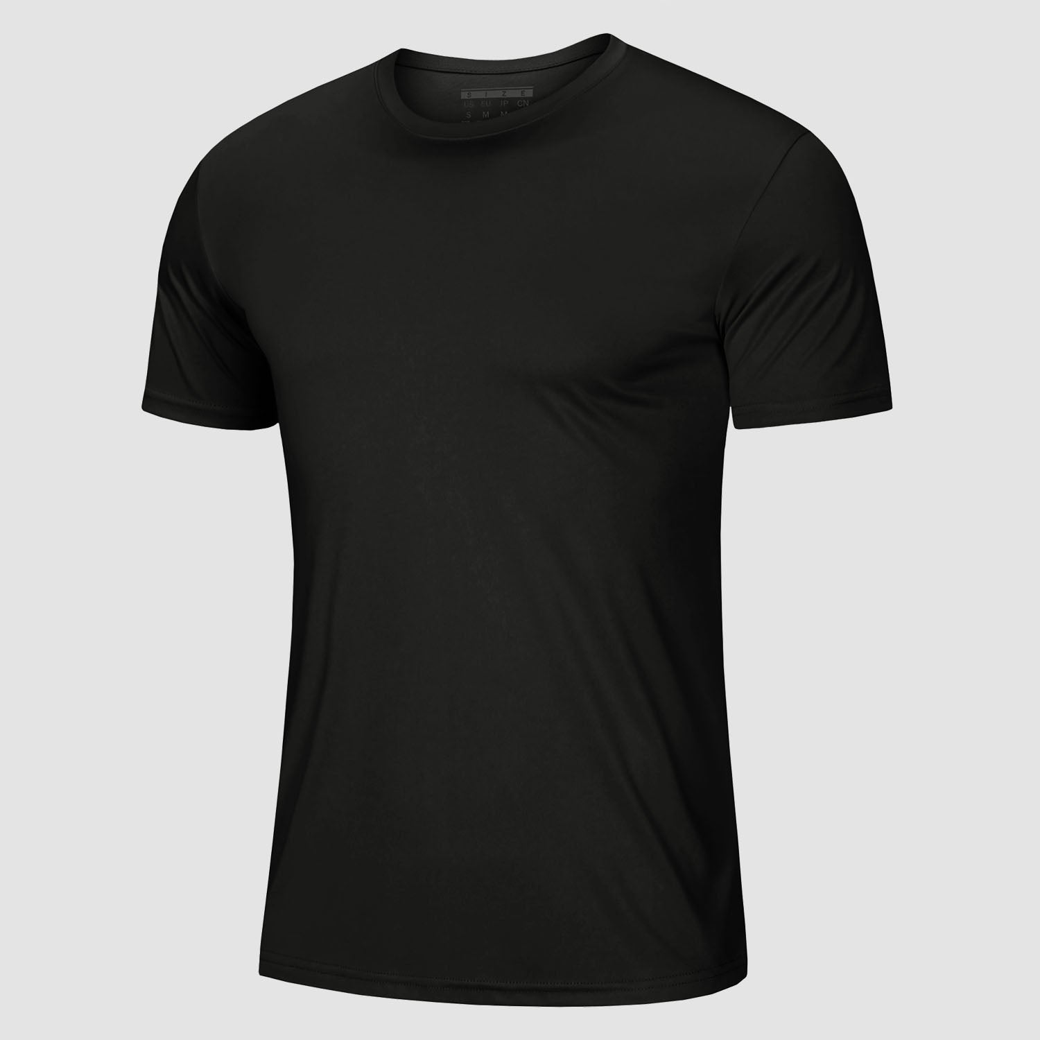 Men's UPF 50+ athletic tee lightweight breathable moisture-wicking quick-dry polyester workout shirt