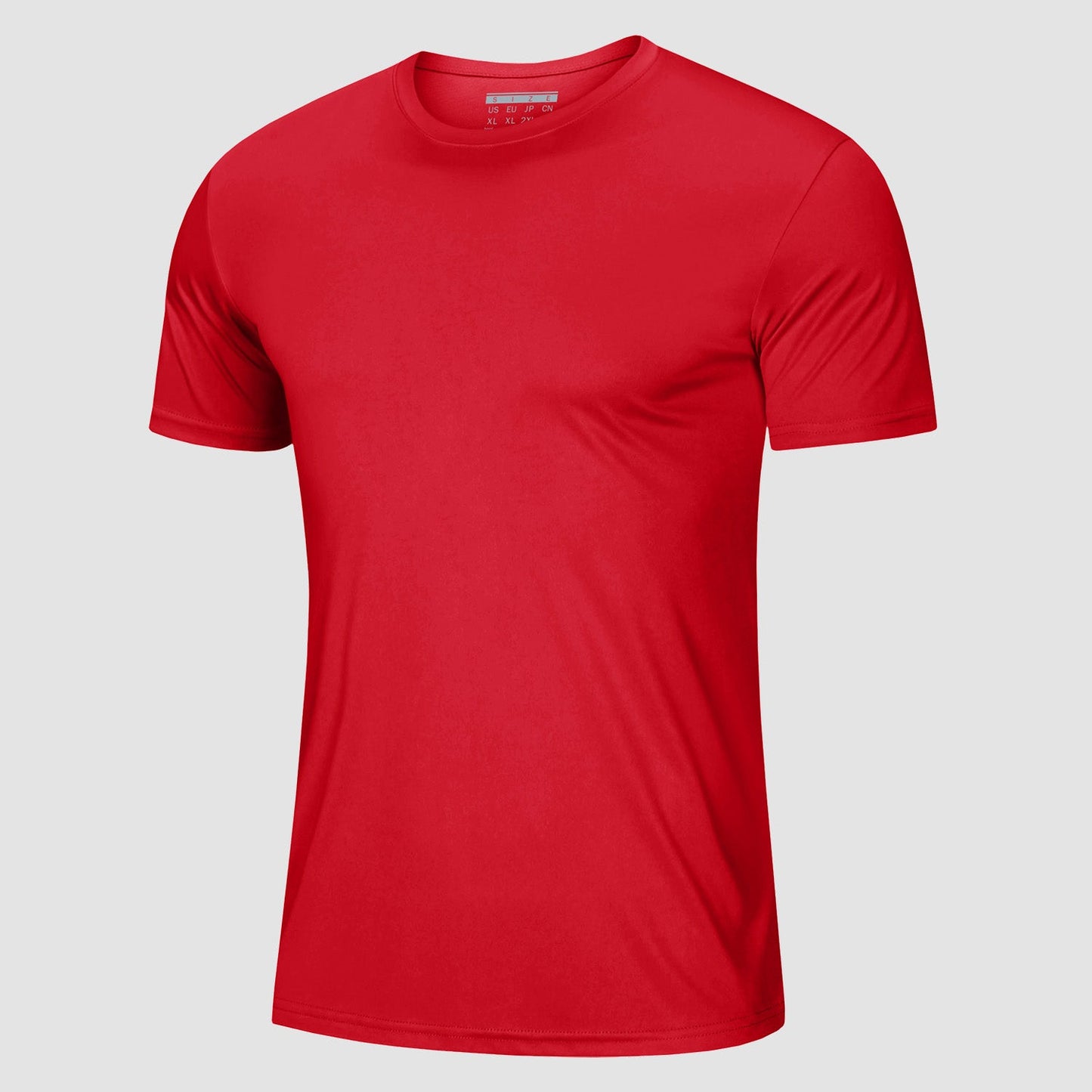 Men's athletic UPF 50+ quick-dry tee, lightweight breathable polyester with moisture-wicking performance fit