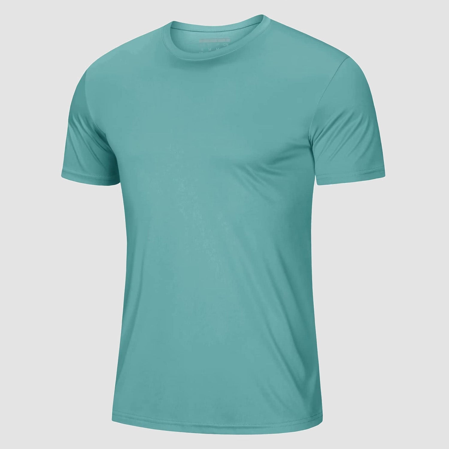 Men's UPF 50+ athletic tee shirt lightweight moisture-wicking quick-dry sun protection active fit