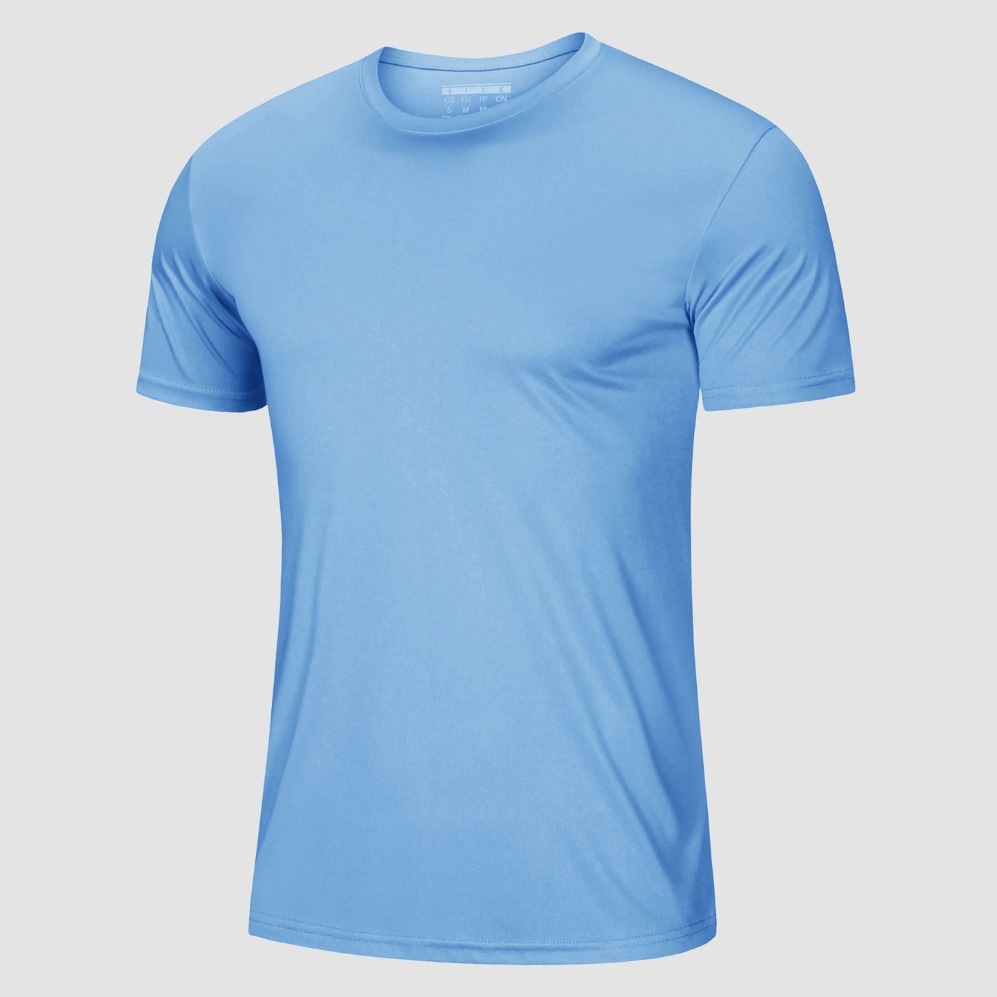 Men's athletic tee UPF 50+ quick-dry moisture-wicking lightweight sun protection polyester shirt