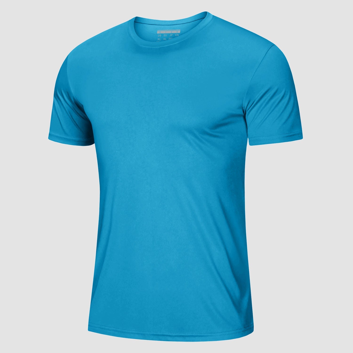 Men's UPF 50+ lightweight athletic tee, quick-dry moisture-wicking polyester workout shirt