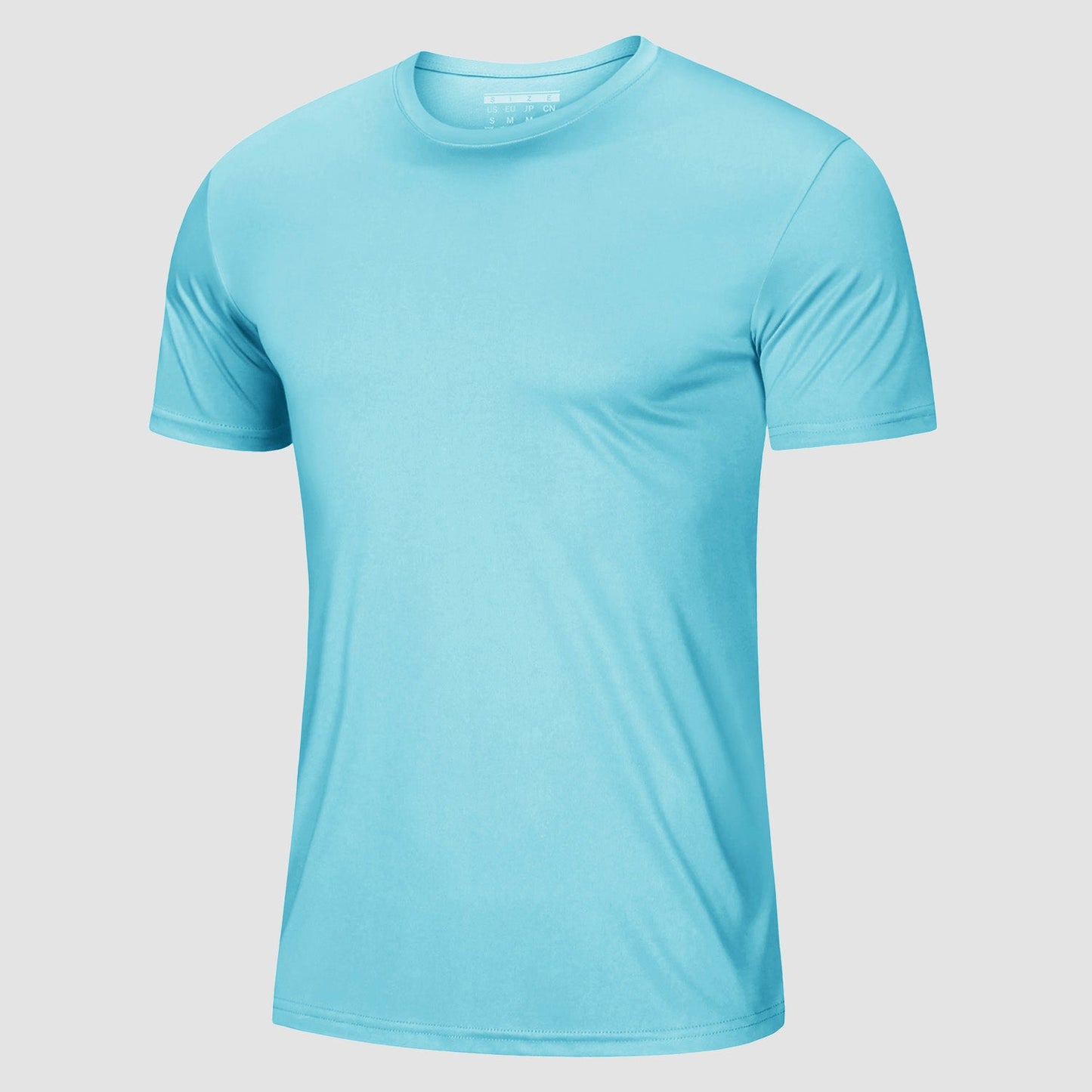 Men's UPF 50+ quick-dry athletic tee, lightweight moisture-wicking polyester shirt for active men