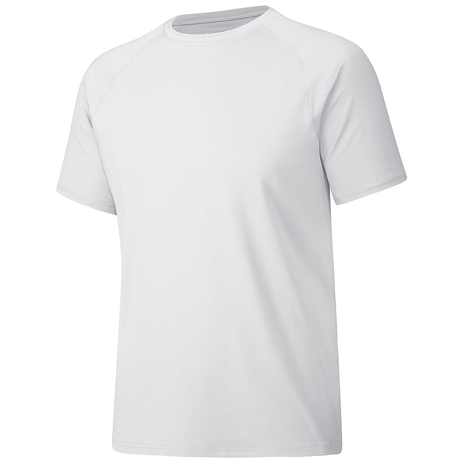 Men's UPF 80+ quick-dry athletic t-shirt moisture-wicking polyester tee for outdoor active wear