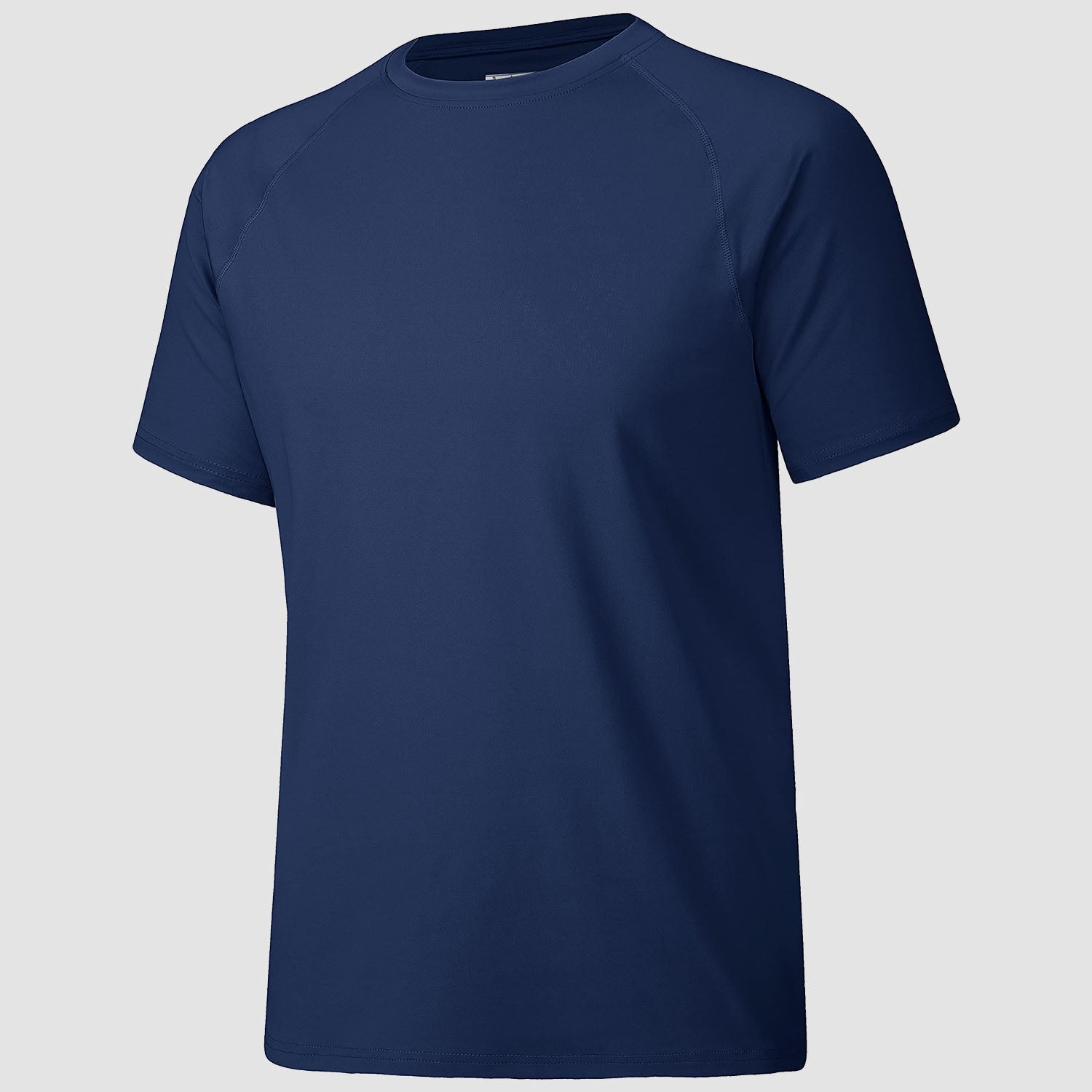 Men's UPF 80+ quick-dry athletic tee moisture-wicking polyester performance T-shirt for outdoor activities