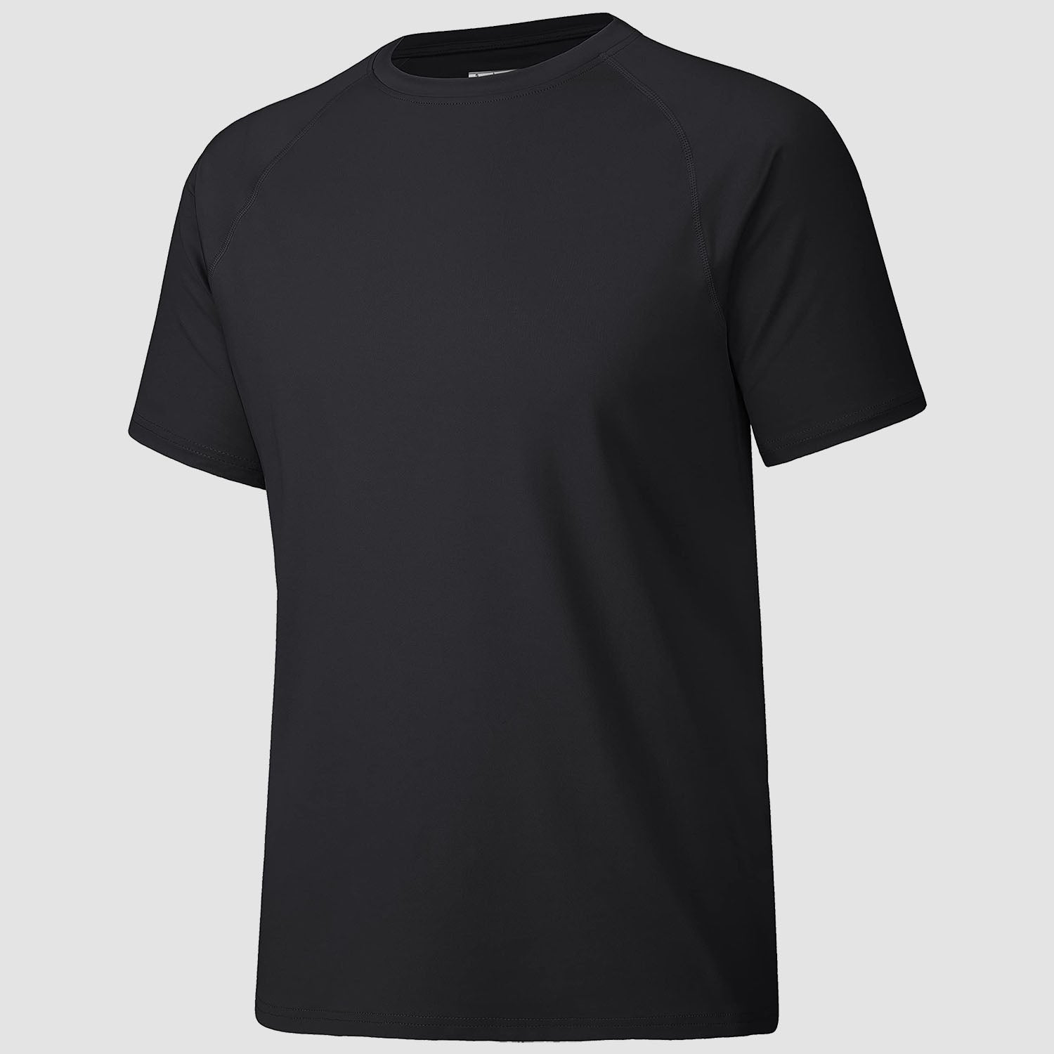Men's UPF 80+ quick-dry athletic tee moisture-wicking polyester performance T-shirt for outdoor activities