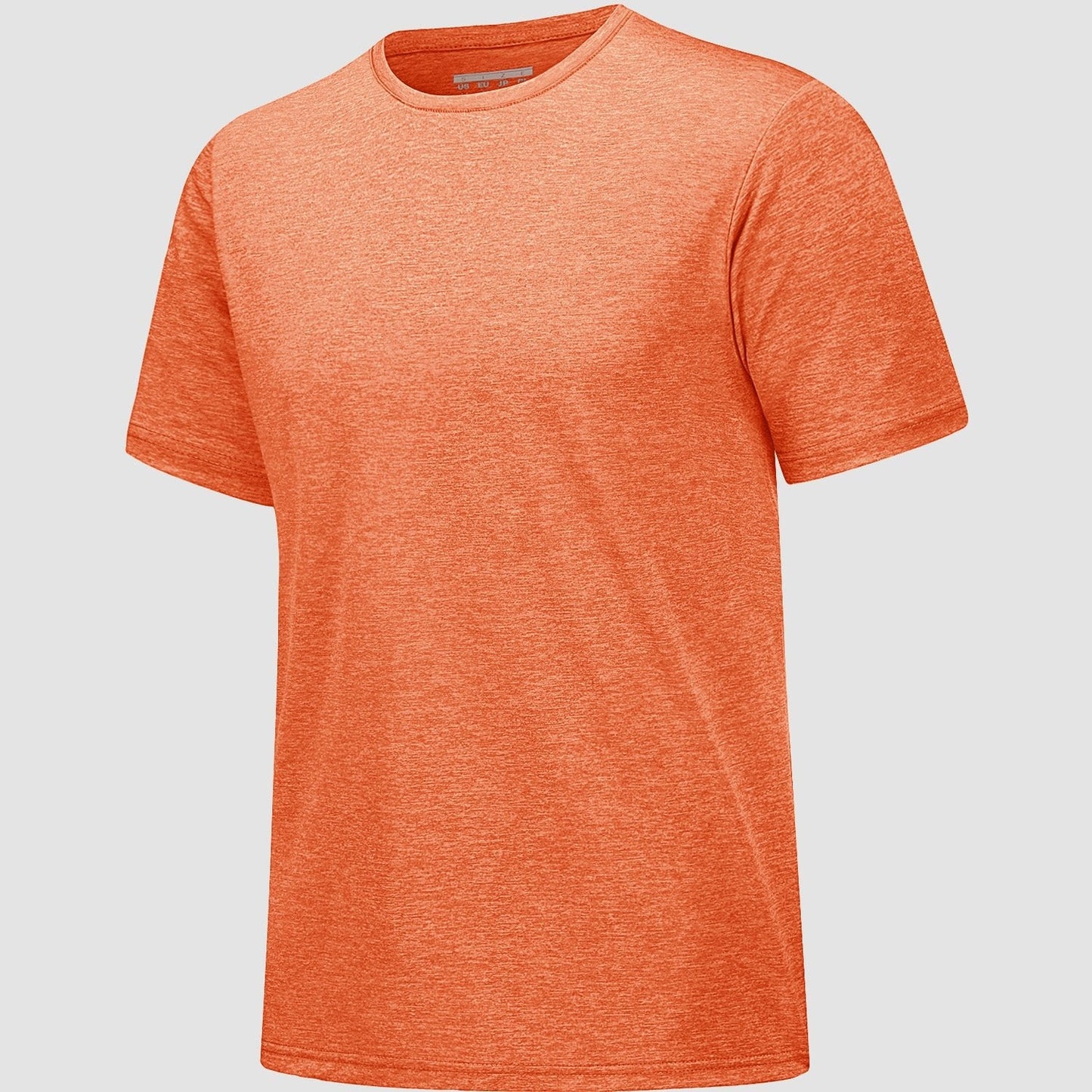 Men's black athletic polyester T-shirt moisture-wicking quick-dry tag-free gym performance fit