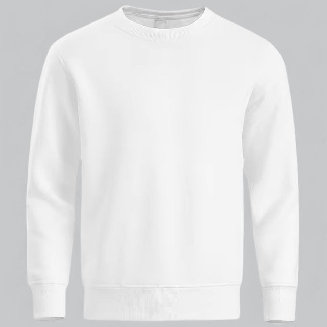 Men's long sleeve round neck sweater in classic cut, soft cozy fabric for easy layering and everyday comfort