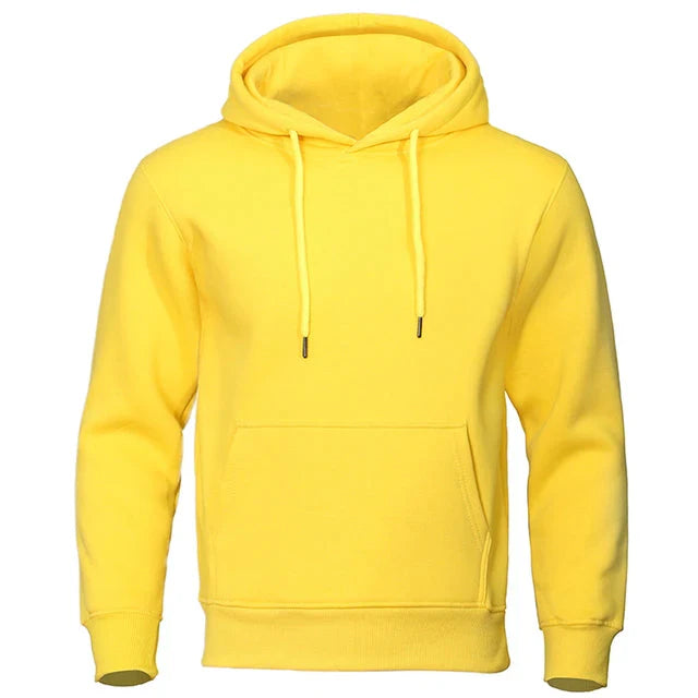 Men's classic gray drawstring hoodie with front kangaroo pocket and adjustable hood for everyday comfort