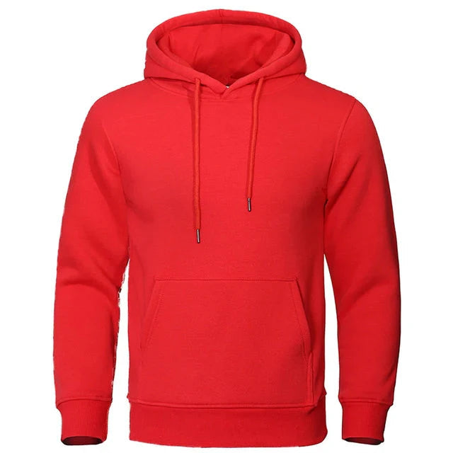 Men's classic grey drawstring hoodie with front kangaroo pocket and adjustable hood for everyday comfort