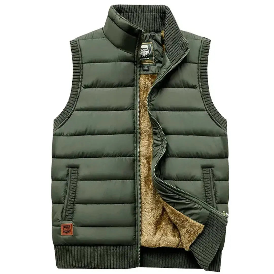 Men's lightweight quilted insulated vest slim-fit design for outdoor warmth and freedom of movement