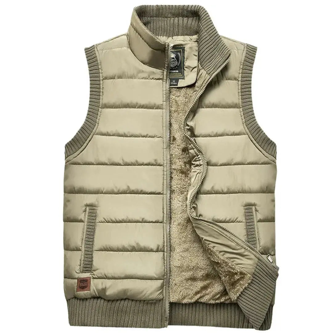 Men's lightweight quilted insulated vest slim fit for outdoor warmth and freedom of movement