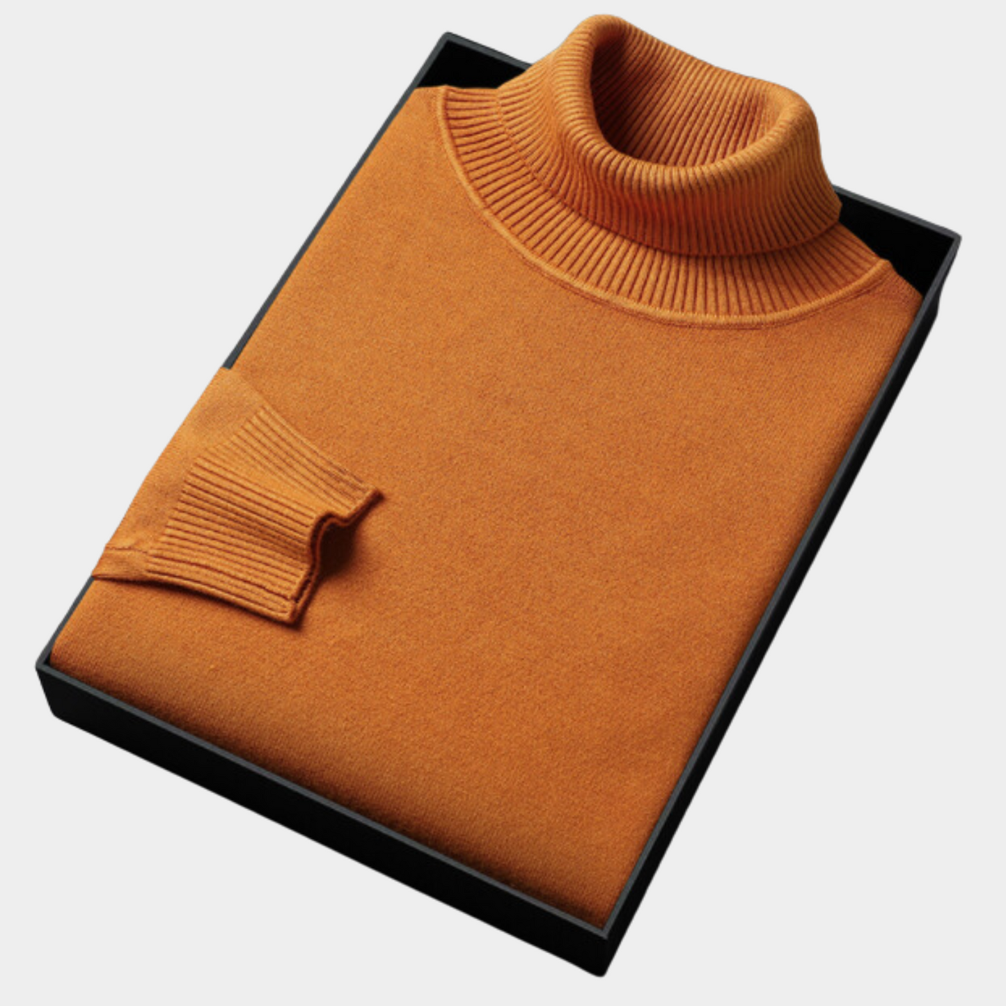 Men's slim fit vibrant turtleneck sweater bold color roll neck knitwear versatile wardrobe essential