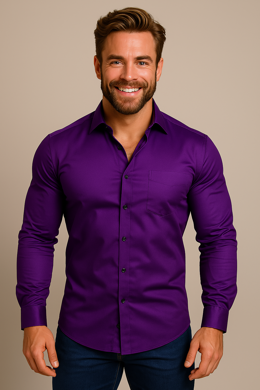 Brian men's tailored shirt polished comfortable fit for office weekend wear spring everyday style