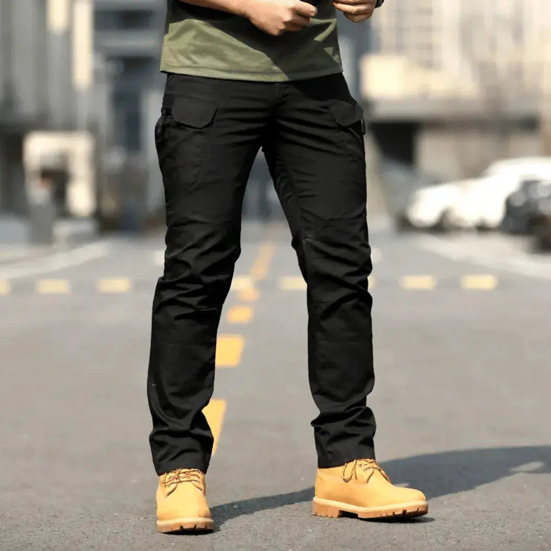 Men's olive tactical cargo pants lightweight rugged cut with multi-pocket design for outdoor adventures