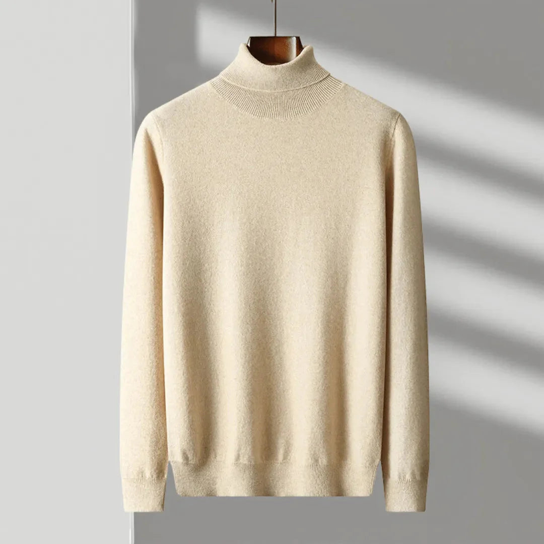 Mac merino wool turtleneck sweater lightweight breathable knit refined professional style
