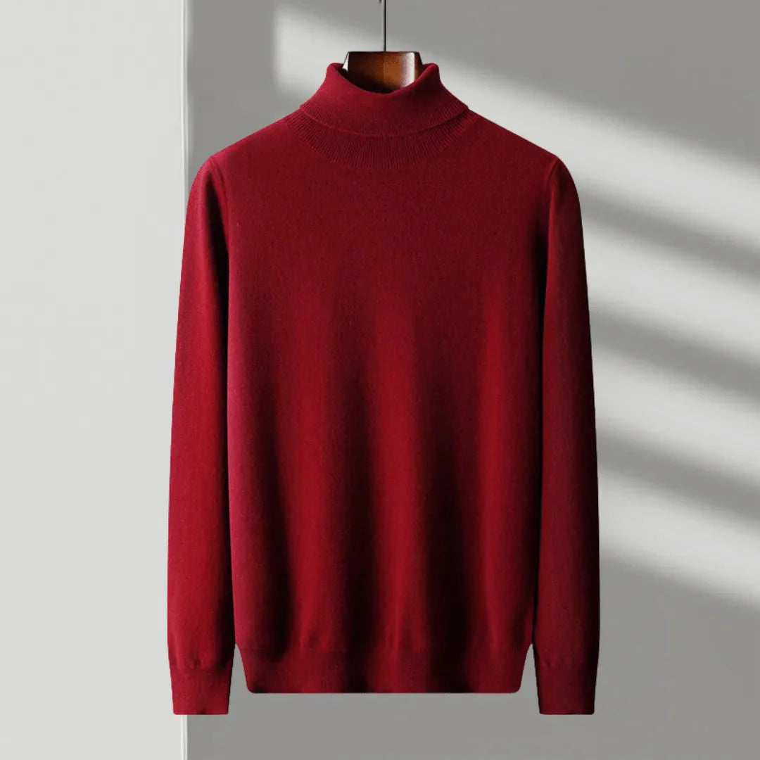 Mac merino wool turtleneck sweater lightweight breathable knit refined professional style all-day comfort