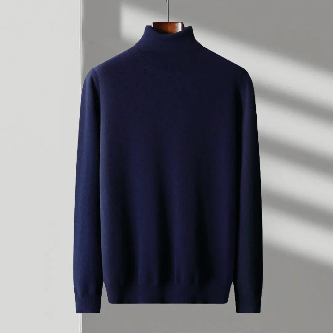 Mac merino wool turtleneck sweater lightweight breathable knit refined professional style