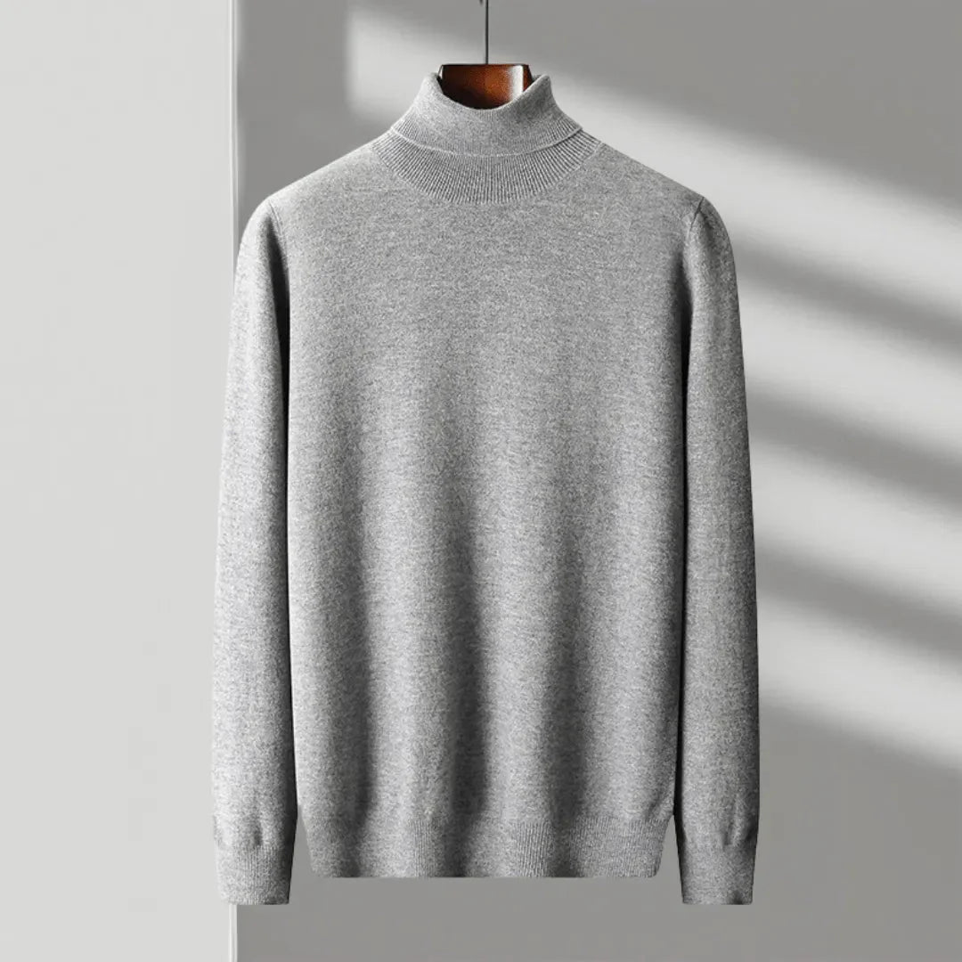 Mac merino wool turtleneck sweater lightweight breathable knit refined professional style