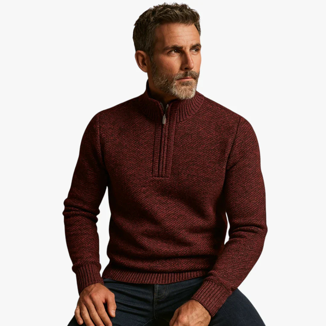 Men's lightweight breathable soft knit sweater classic silhouette timeless style for layering