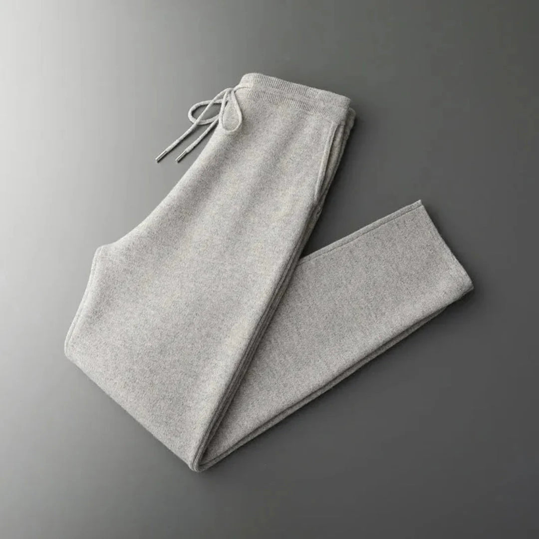 Gray merino wool drawstring lounge pants relaxed fit breathable moisture-wicking everyday comfort