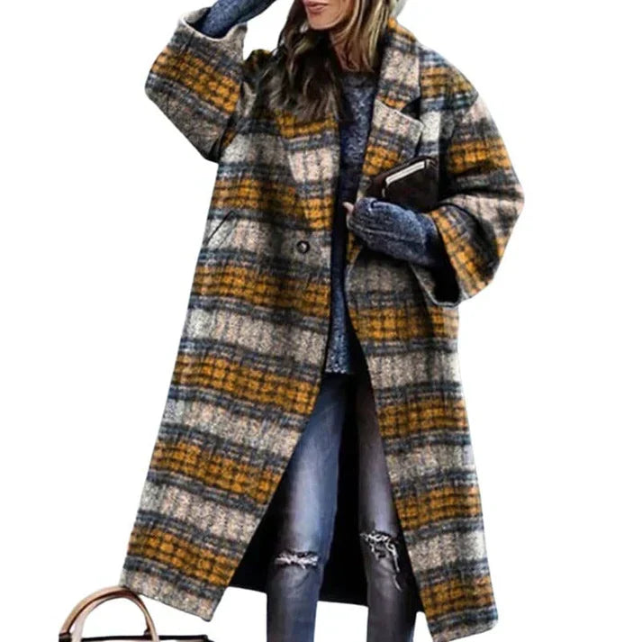 Women's long wool coat timeless style full coverage sleek drape enchanting colors cozy warmth