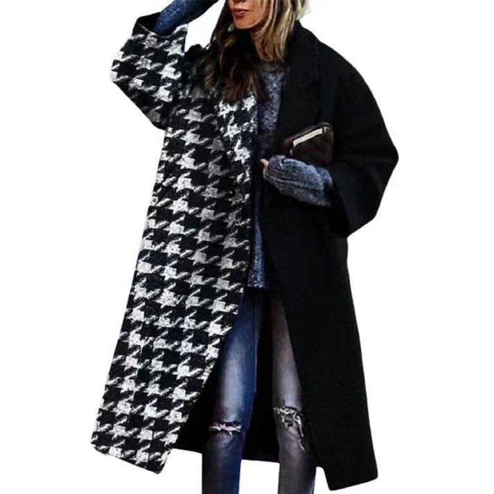 Women's long wool coat timeless style cozy warmth enchanting colors sleek full-coverage silhouette