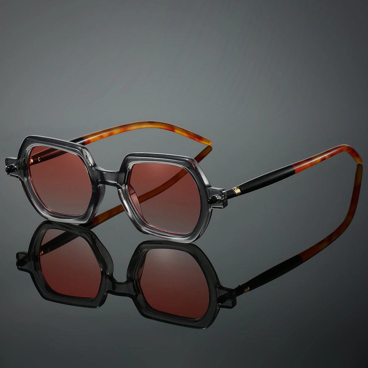 Milo square sunglasses bold geometric frames lightweight retro style UV defense polished finish