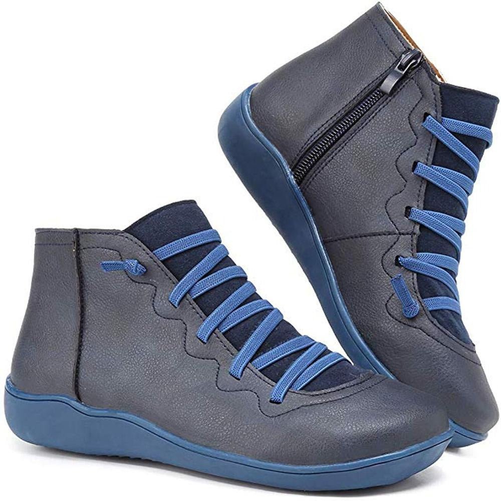 Women's minimalist lace-up ankle boots, versatile neutral-tone silhouette with clean lines for everyday wear