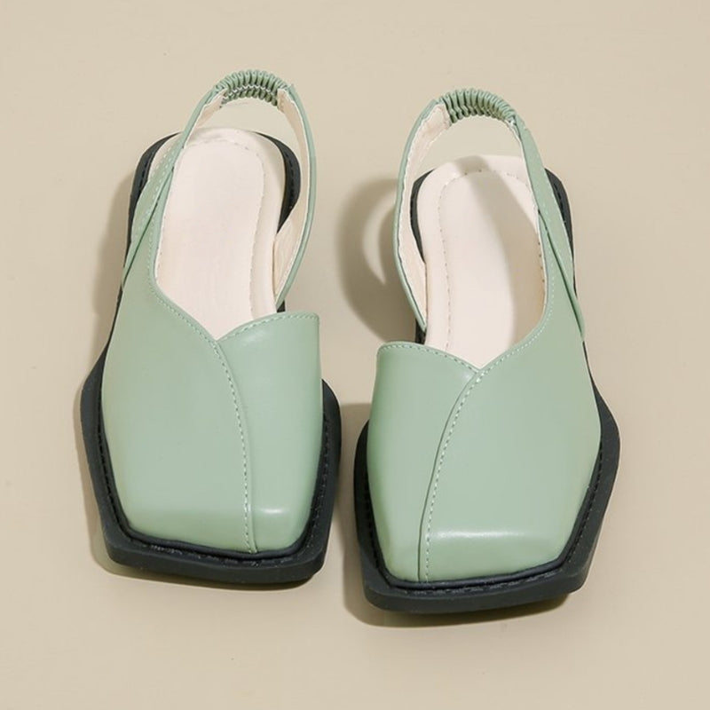 Gia Ferone slip-on flats vegan leather square-toe cushioned comfort women's shoes