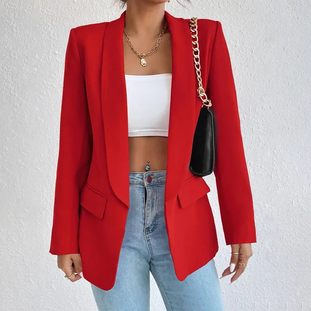 Women's Fiona elegant blazer timeless regular cut polyester blend with comfortable stretch fit