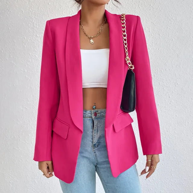 Women's Fiona elegant blazer timeless regular cut comfortable stretch polyester office essential