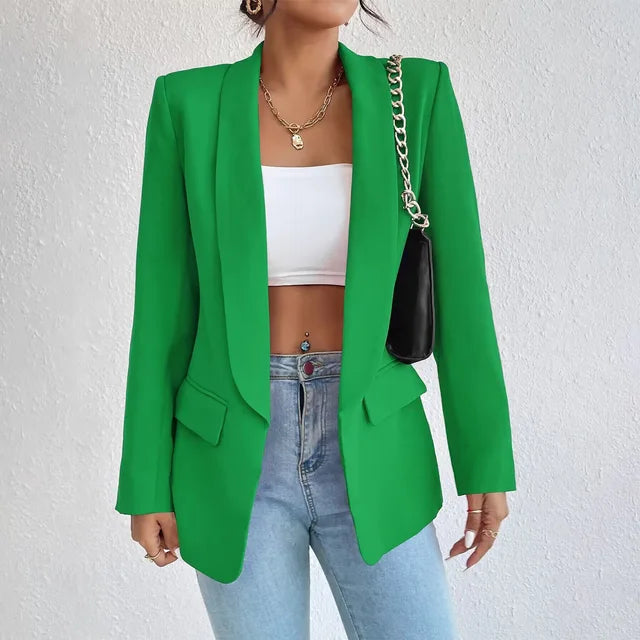 Women's Fiona elegant blazer timeless regular cut polyester blend stretch office essential