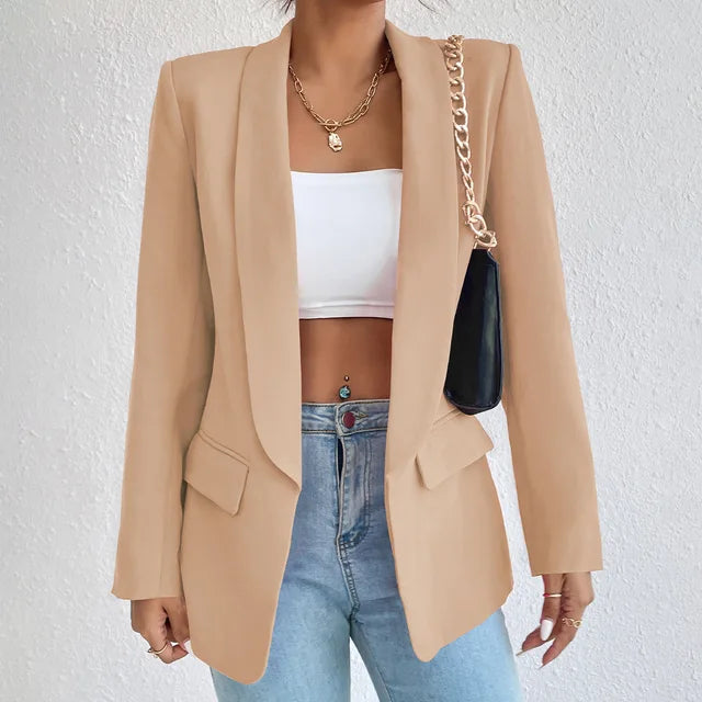 Women's Fiona elegant blazer timeless regular cut stretch polyester versatile office essential