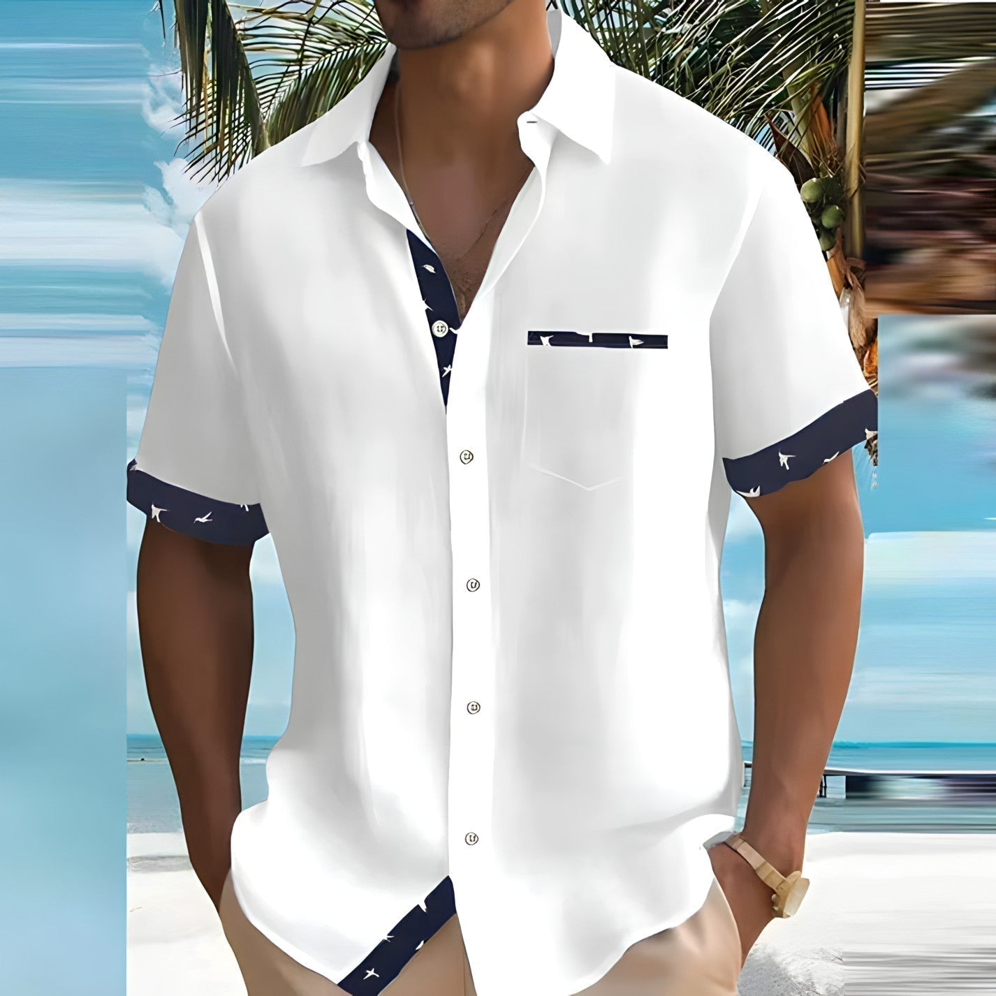Rome men's oversized lightweight breathable shirt streetwear versatile relaxed fit modern style