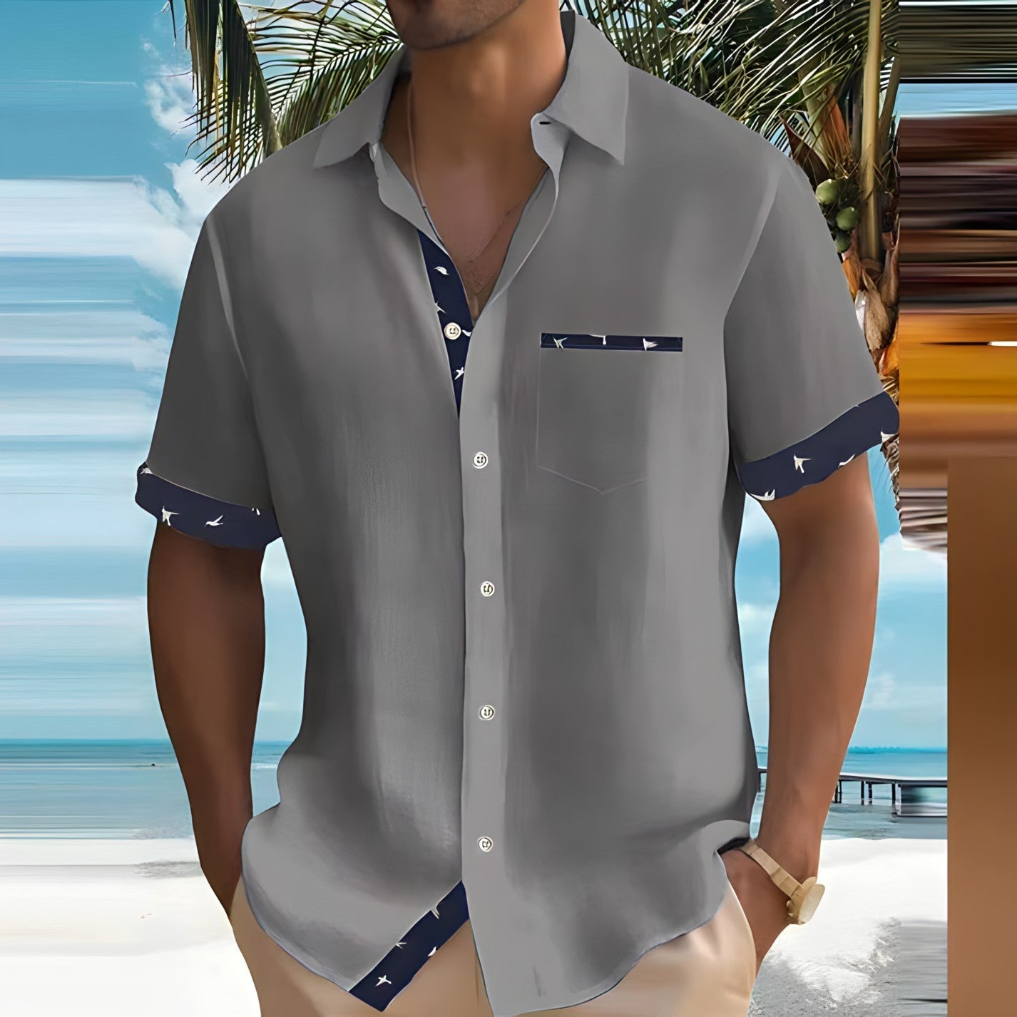 Rome men's oversized lightweight breathable streetwear shirt versatile relaxed fit for modern style