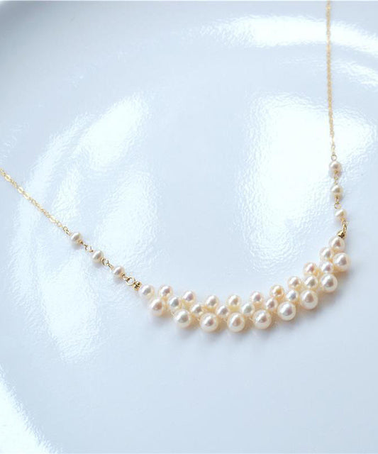 Collier princesse moderne en alliage de cuivre et or avec perles - Urbann-Vibe