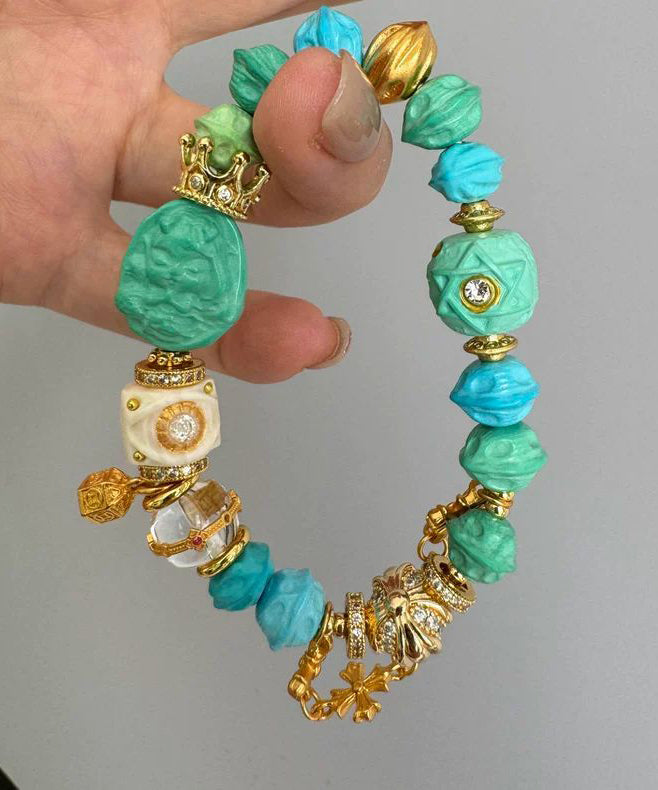Bracelet à breloques sirène en alliage arc-en-ciel moderne - Urbann-Vibe
