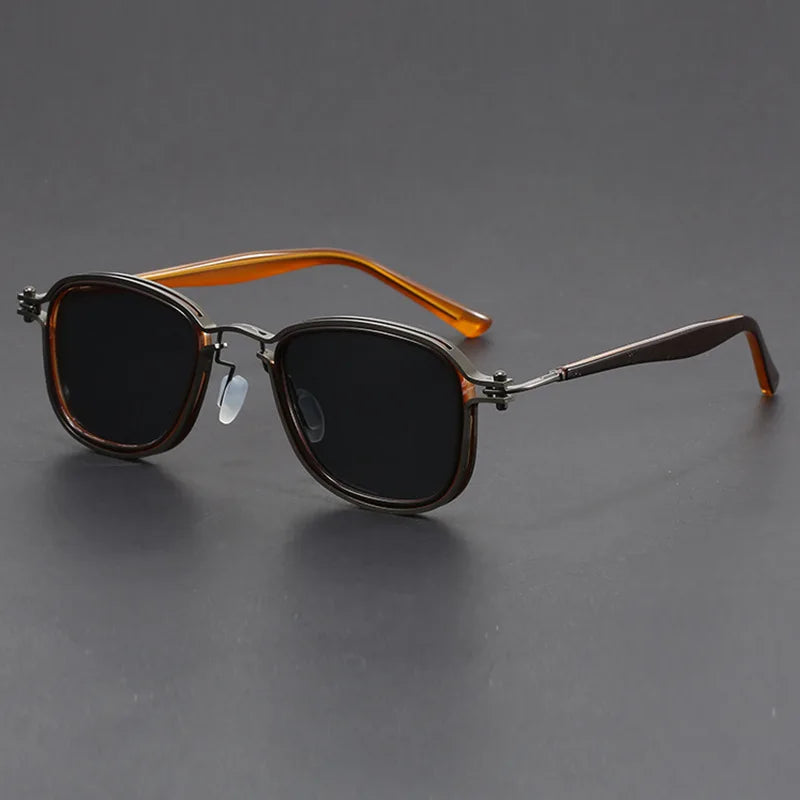 Monroe Trail retro square sunglasses lightweight adjustable nose pads subtle pattern finish everyday style