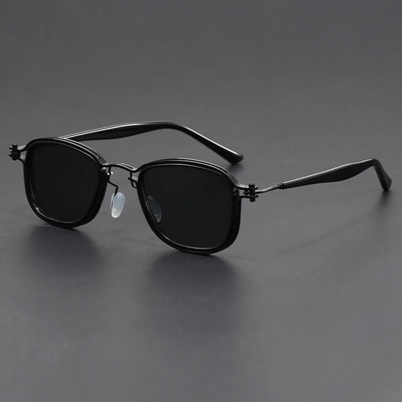 Monroe Trail retro square sunglasses lightweight frames adjustable nose pads subtle pattern finish