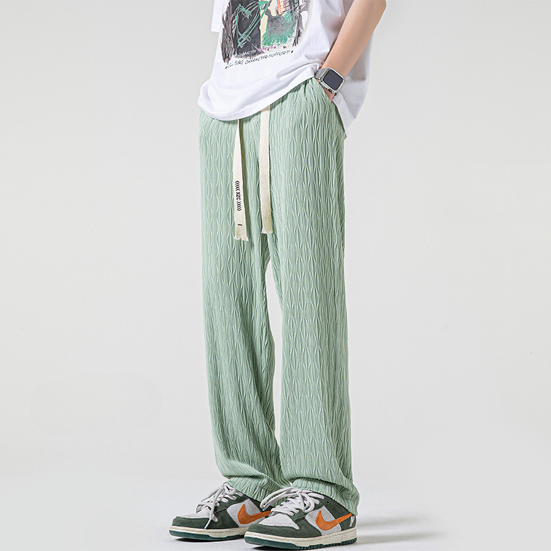 Women's relaxed fit joggers textured woven fabric drawstring waist street-ready laidback comfort