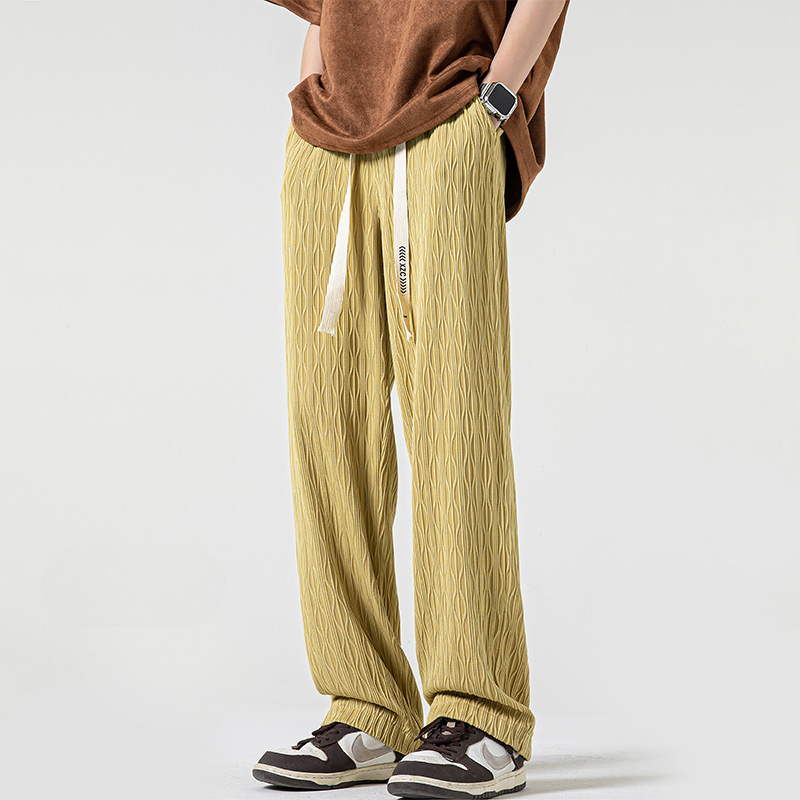 Women's relaxed fit joggers textured woven fabric drawstring waist street-ready laidback comfort